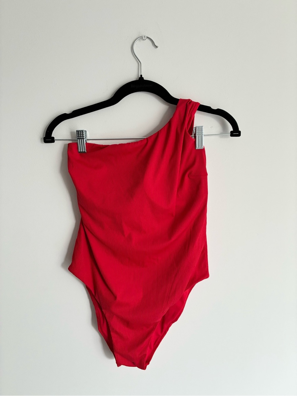 Victoria's Secret Red One-Shoulder Ribbed One-Piece Swimsuit